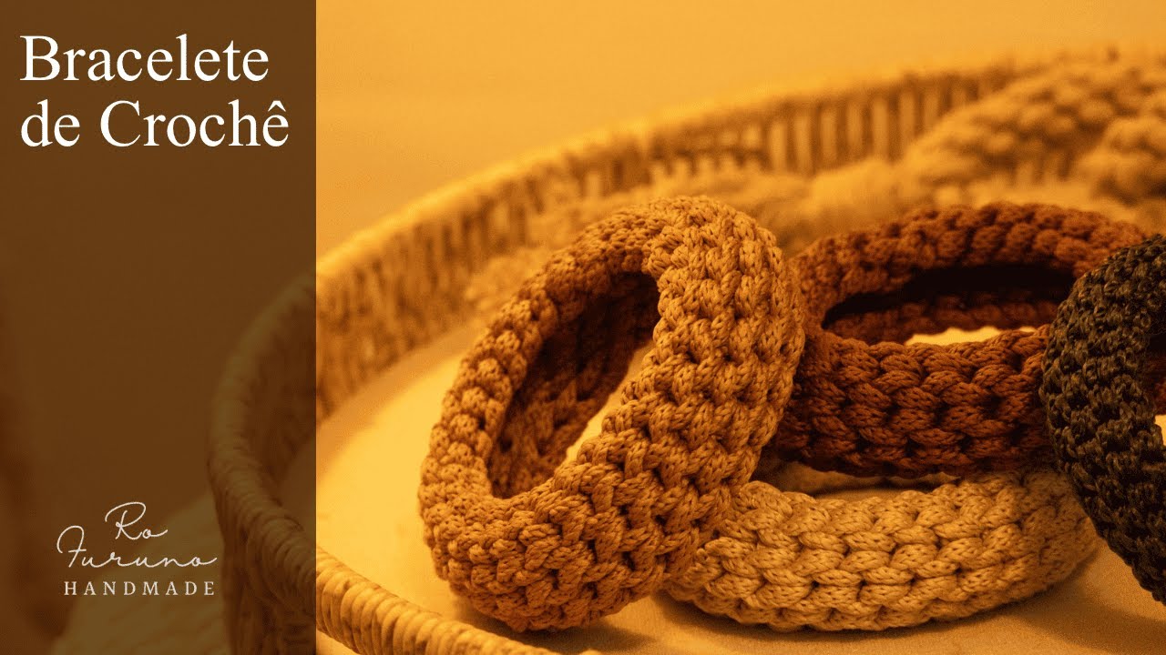 Bracelete de Crochê - Linda Peça de Crochê - Video Aula rapida e fácil