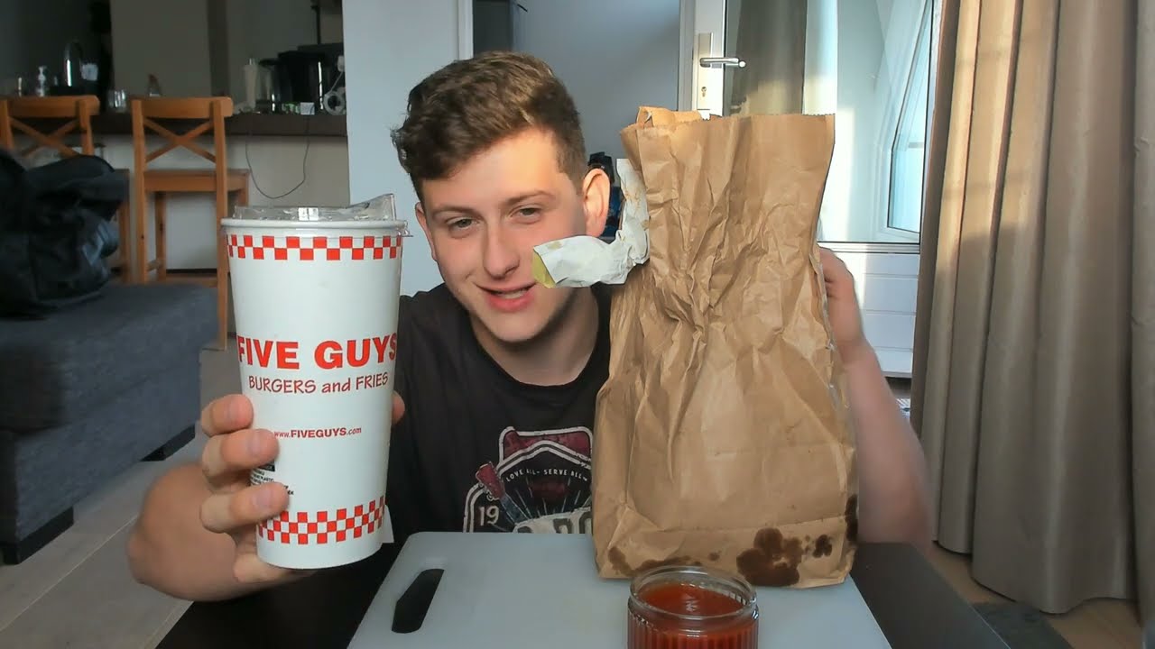 Five Guys Mukbang!!! $10 Burger, $5 Fries & $10 HotDog- Is Five Guys Worth It?
