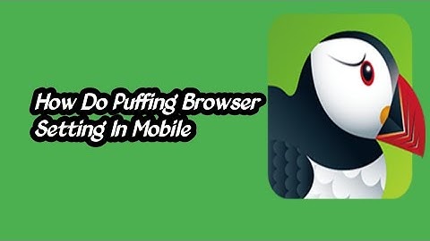 HOW DO PUFFIN BROWSER SETTINGS IN THE MOBILE# Tech With Zaman