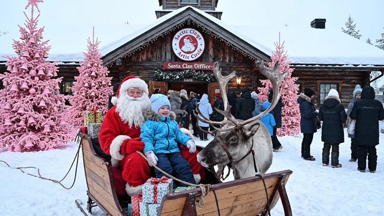 Santa Claus Village Lapland Finland | Full Christmas Walking Tour (4K HDR)