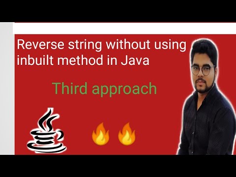 Write a java program to reverse string without using inbuilt method || third approach