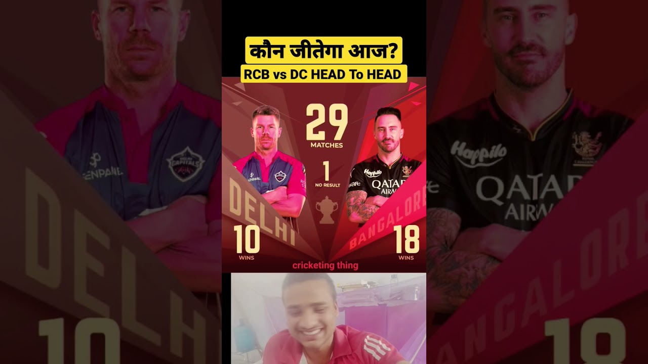 RCB vs DC HEAD To HEAD TODAY MATCH 