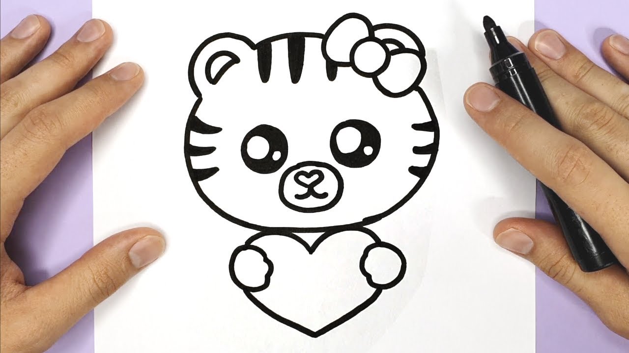 Kawaii Baby Tiger Mit Herzen Malen Kawaii Bilder Youtube