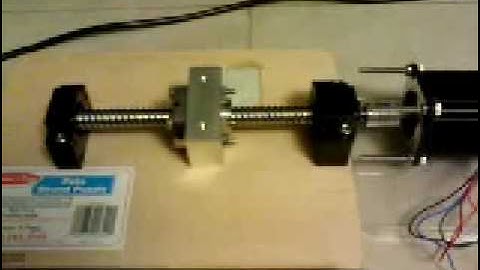 Testing stepper motor with ballscrew