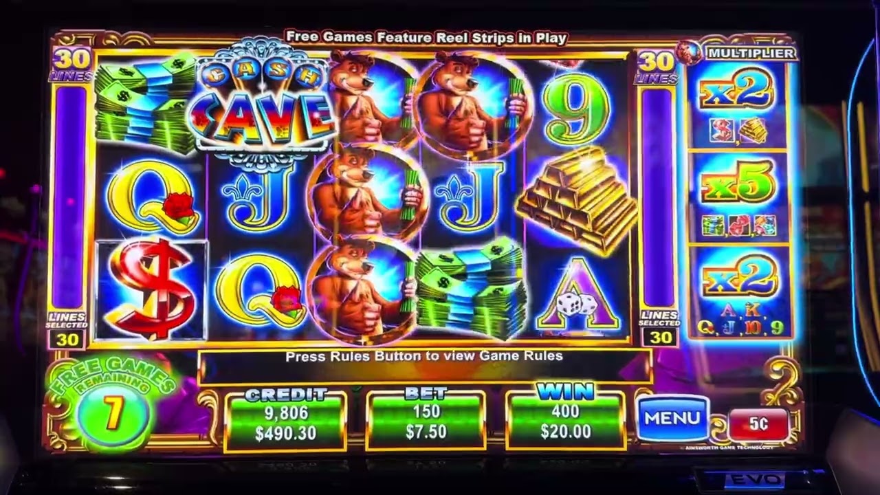 A nice bonus on cash cave with max bet on 5¢ denomination!