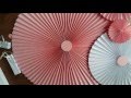 Paper Fans Rosettes Веер вертушка Бумажный веер Декорация Как и чем украсить Candy Bar