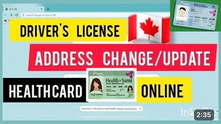 HOW TO CHANGE ADDRESS IN DRIVER'S LICENSE, HEALTH CARD,VEHICLE PERMIT In Ontario| Online #canadapr