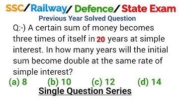 A certain sum of money becomes three times of itself in 20 years at simple interest. In how many