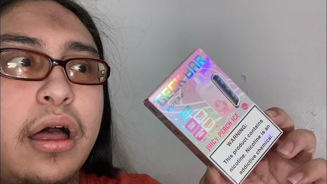 21+) Geek Bar Pulse (15,000 Puffs!) Juicy Peach Ice Review - YouTube
