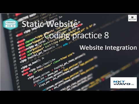 Coding Practice 8 | Website Integration | Static Website | NXTWAVE | CCBP 4.0