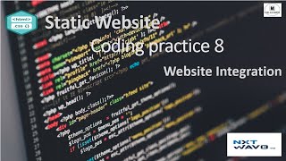 Coding Practice 8 | Website Integration | Static Website | NXTWAVE | CCBP 4.0