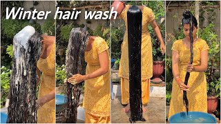 Winter hair care  || सर्दियों में बालों को कैसे धोए || long hair Alka