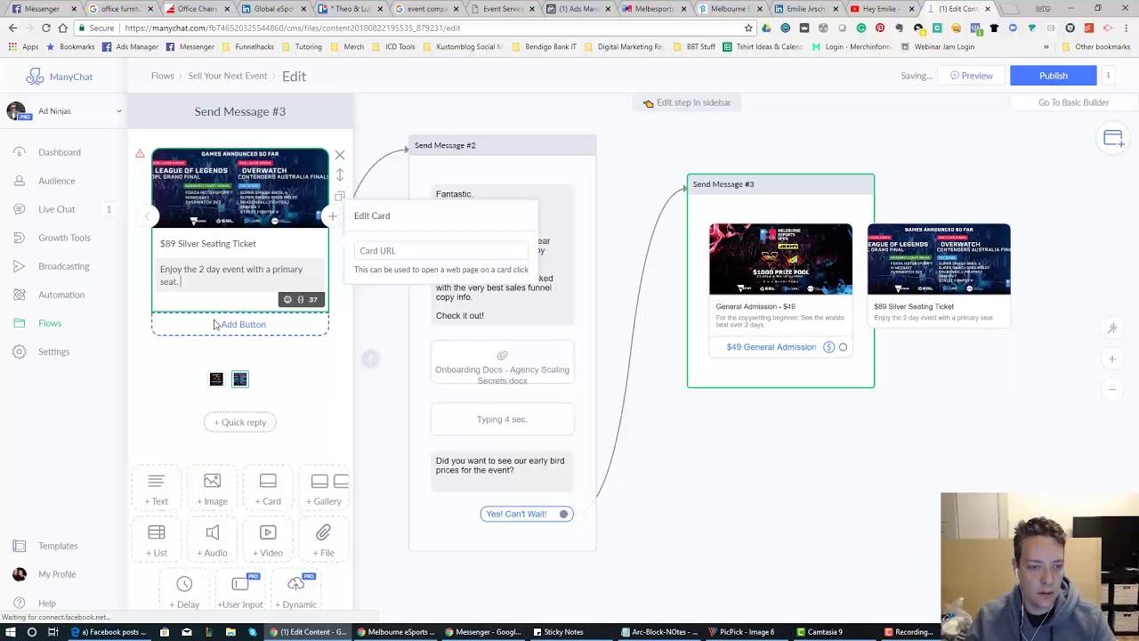 Update How To Sell Out Your Next Event With Facebook Messenger Bots! ManyChat Tutorial