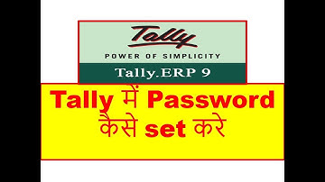 How to set password in Tally.ERP 9||how to change company password in tally