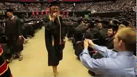 Iowa State graduation marriage proposal