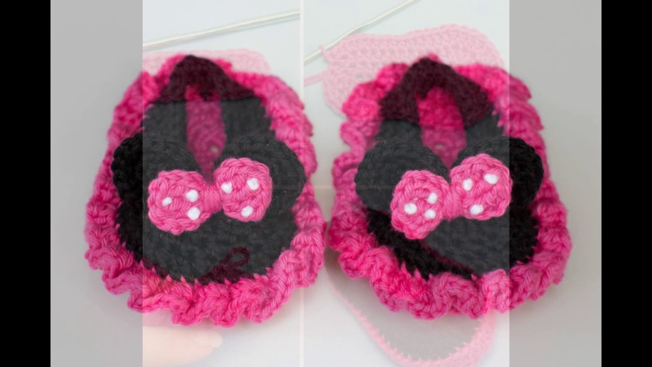 minnie mouse crochet shoes pattern