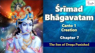SB 1.7 Srimad Bhagavatam - Canto 1 - Chapter 7 -The Son of Drona Punished - Yashoda Kumar Dasa