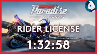 Burnout Paradise Remastered · Rider License Speedrun in 1:32:58