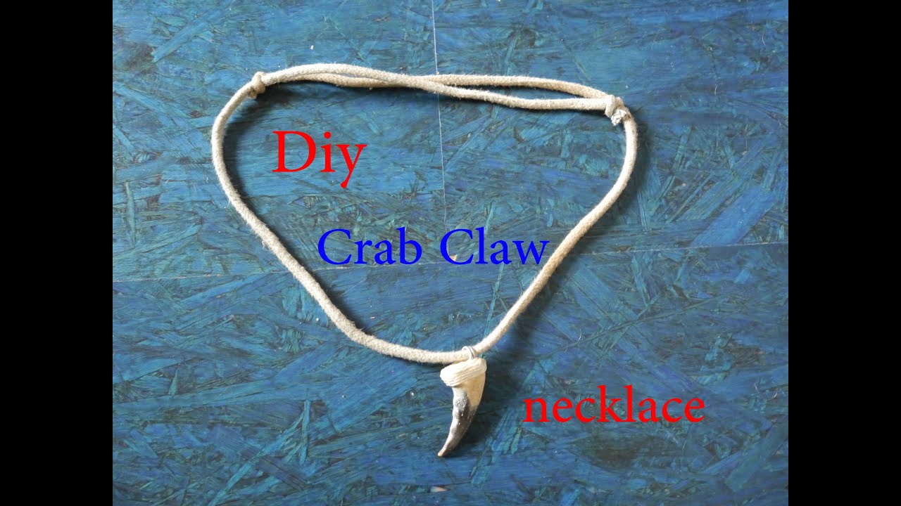 Large Crab Claw Necklace Silver