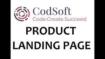 Product Landing Page | With Source Code and Live Preview | Web Developer Intern | CodSoft Internship