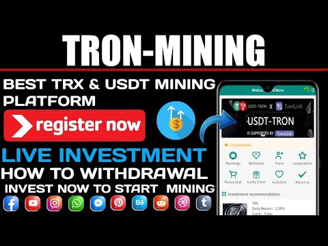 TronUrx New Tron Cloud Mining Project | Live Deposit + Withdrawal Proof | earn Daily Upto 7%