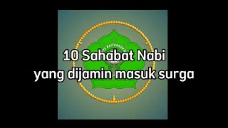 lagu 10 Sahabat nabi yang dijamin masuk surga