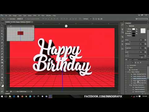 How To Create A D Happy Birthday Text Effect | Photoshop Tutorial