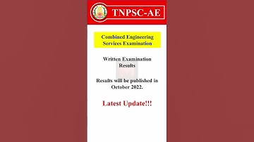 #TNPSC AE Combined Engineering Services Examination Results