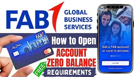 How to Open Zero Balance Account using FAB Mobile App