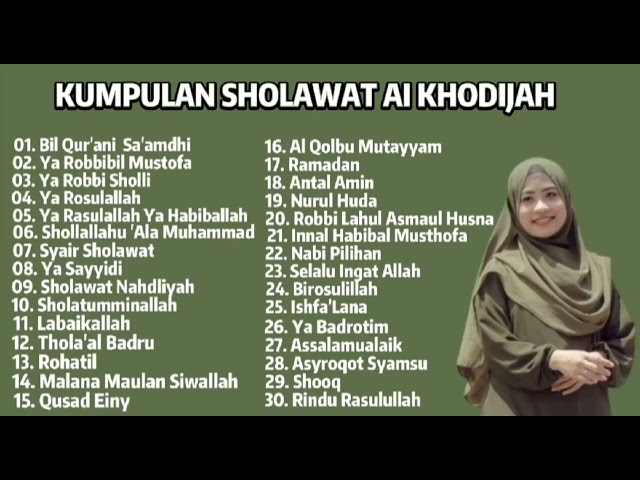 KUMPULAN SHOLAWAT AI KHODIJAH class=