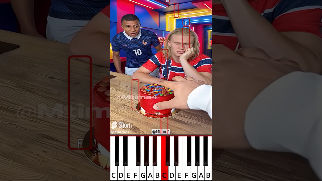 Yamal Covered the Cake Crime Perfectly 🍰😂 #football #worldcup (@Mtime4) - Octave Piano Tutorial