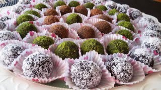 كرات الشوكولاته ( راس العبد ) سهلة التحضير طيبة ولذيذة جربوها Chocolate balls ( الحلقة 129 )