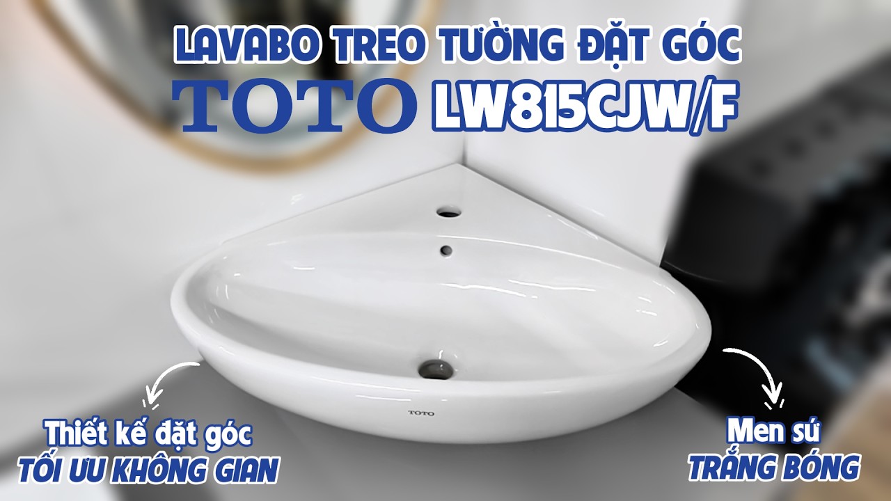 Chậu lavabo treo tường TOTO LW815CJW/F#W đặt góc