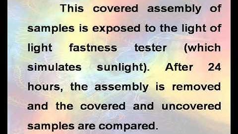 Tests to determine colour fastnes: light fastness eng