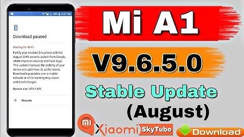 Mi A1 August Security Update, August Security Update in Mi A1, Stable Update,Bugs Fix?? Hindi