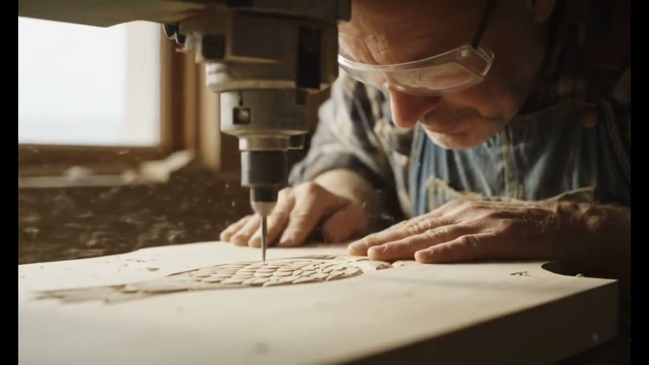 Hand-Carved Bird Design on Wood | Traditional Wood Carving Art