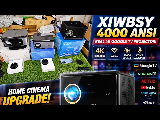 XIWBSY 4000 ANSI Google TV Projector Review 2026 | Best 4K Home