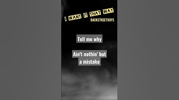 Thumbnail of Backstreet Boys - I Want It That Way Chorus #Shorts  #BackstreetBoys #IWantItThatWay #HitTheChorus