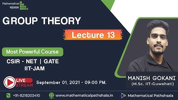 GROUP THEORY LECTURE 13 | CSIR-NET | GATE | IIT-JAM