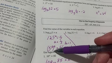 Chapter 4.3 Logarithmic Functions