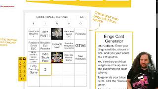 SUMMER GAMES FEST 2026 BINGO