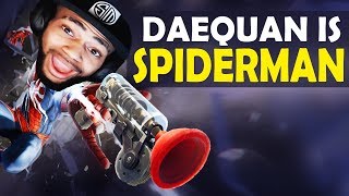DAEQUAN DOUBLE GRAPPLING HOOK PLAYS | SPIDERMAN - HIGH KILL FUNNY GAME - (Fortnite Battle Royale)