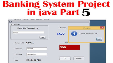 Banking Management System in Java part 5