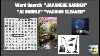 😕🧩Word-Find : Japanese Garden, AI Bubble, Vacuum Cleaner screenshot 1