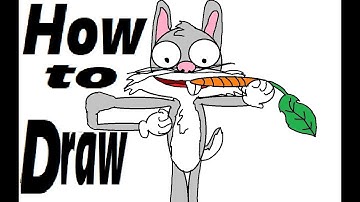 How to Draw Bugs Bunny (Looney Toons) With Paint (Windows Program)