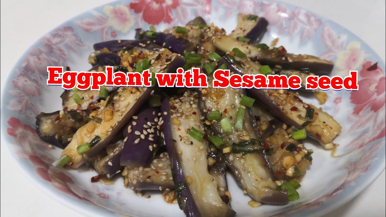 STEAM EGGPLANT WITH SESAME SEEDEGGPLANT RECIPEEASY TO MAKE🍆 YouTube