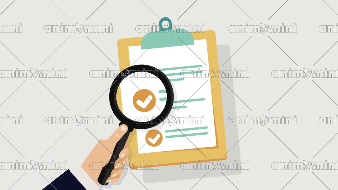 1015 02 Document Inspection Full HD Animated Stock Footage