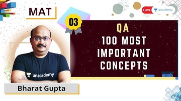 MAT 2021 | 100 Most Important Concepts | Quants | Bharat Gupta | Unacademy CATalyst