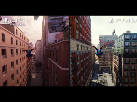 Spider-Man Remastered PS5 Vs PS4 Pro Comparison - Ray Tracing 60 Fps