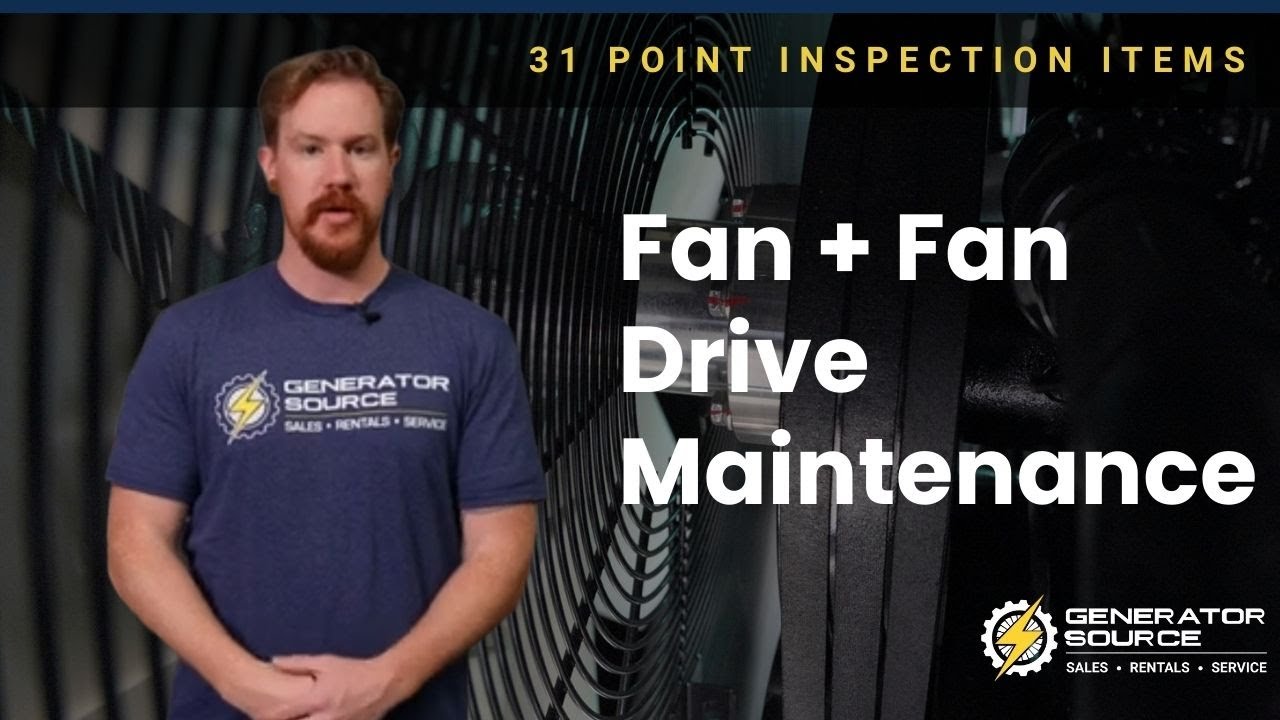 Commercial Generator Fan + Fan Drive Maintenance | Inspection